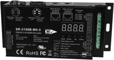 Five-channel DMX512 and RDM LED controller