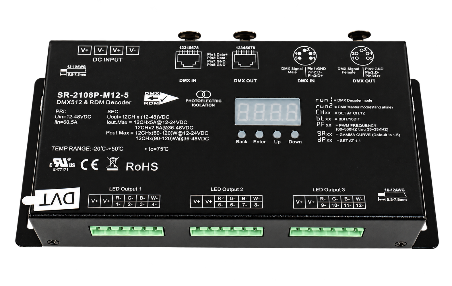 Five-channel LED controller