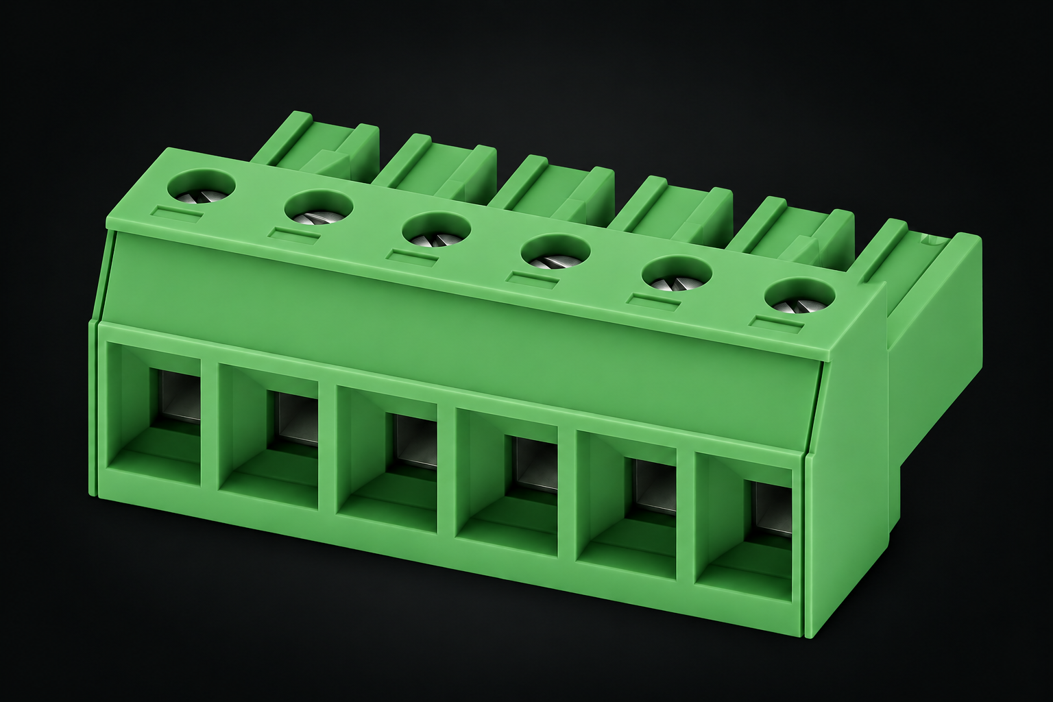 Six-position Phoenix Contact pluggable connector